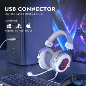 fifine rgb gaming headset with 7.1 surround sound/3 eq/mic,over ear headphone with in line control for pc ps4 ps5 ampligame h6w FIFINE RGB Gaming Headset with 7.1 Surround Sound/3-EQ/MIC,Over-ear Headphone with In-line Control for PC PS4 PS5 Ampligame-H6W 6