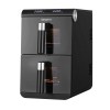 devanti air fryer oven 11l dual zone fryers Black dual-drawer air fryer with digital display
