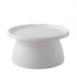 White modern plastic side table