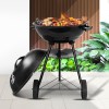 bbq agrill st rebk 202502281644 00.jpg Charcoal BBQ sizzling in backyard garden.