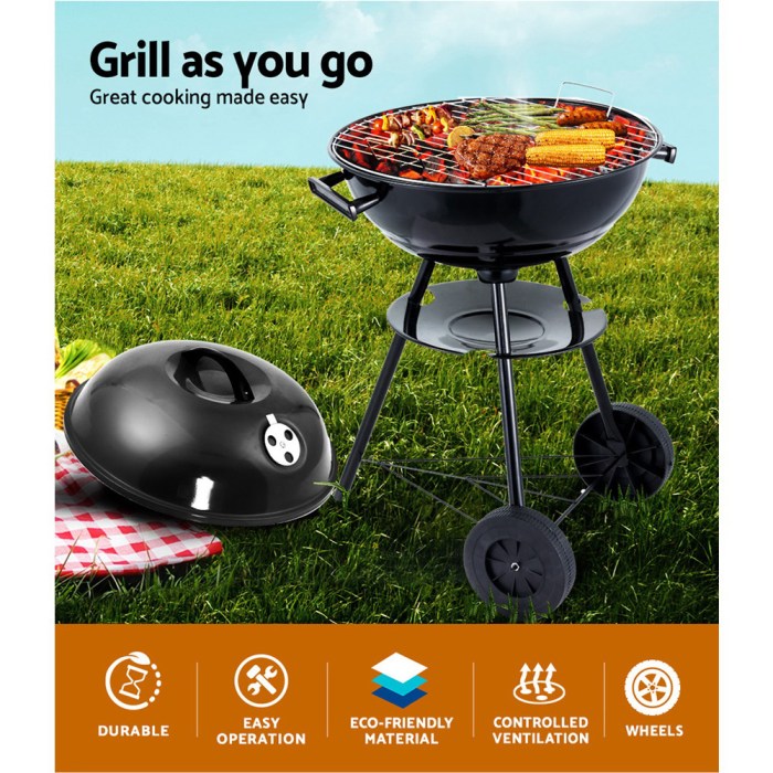 grillz bbq grill charcoal smoker Grillz Portable BBQ Smoker with Heat Retention