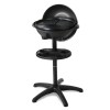 Portable electric barbecue grill on stand
