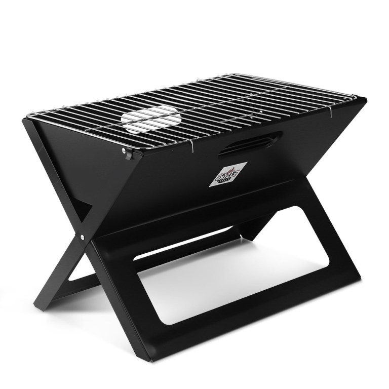 Portable folding charcoal BBQ grill