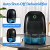devanti dehumidifier 600ml air purifier black Auto shut-off dehumidifier with indicator lights.