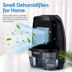 devanti dehumidifier 600ml air purifier black Compact home dehumidifier with Peltier technology