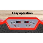 everfit vibration machine platform vibrator resistance rope home fitness red Vibration platform control panel, easy operation display.