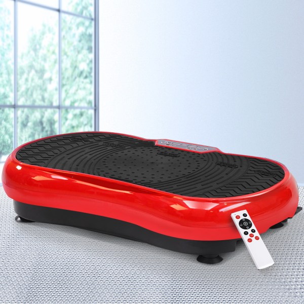 fit h vp round rd 5064 07.jpg Red vibration plate exercise machine with remote control.