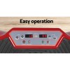 everfit vibration machine platform resistance rope home fitness dark red Vibration machine control panel with easy operation.