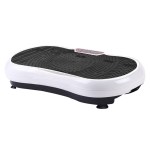 everfit vibration machine platform vibrator resistance rope home fitness white Vibration platform exercise machine in white and black.