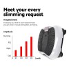 everfit vibration machine platform vibrator resistance rope home fitness white Slimming device with 99 speed levels, amplitude chart.