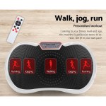 everfit vibration machine platform vibrator resistance rope home fitness white Exercise machine for walking, jogging, and running.