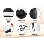 everfit vibration machine platform vibrator resistance rope home fitness white Fitness equipment features: rubber feet, handle, resistance bands.