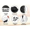 everfit vibration machine platform vibrator resistance rope home fitness white Everfit vibration platform features and accessories overview.