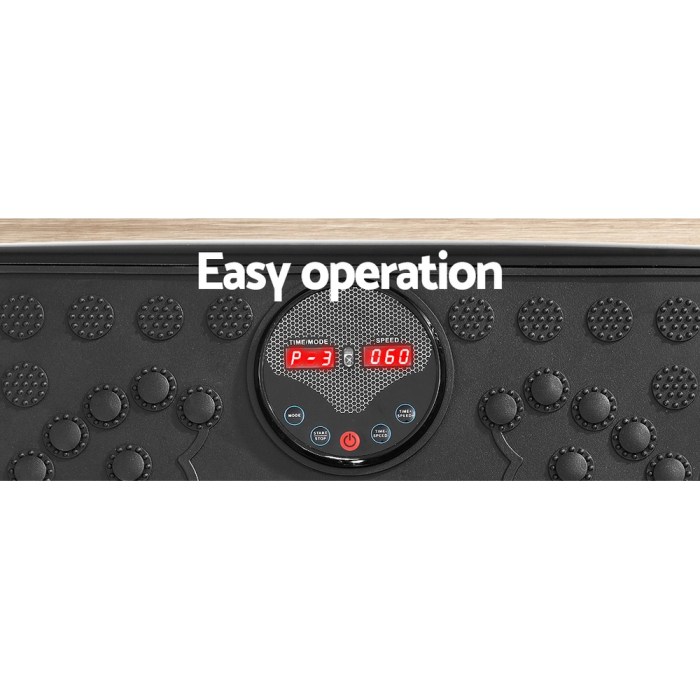 everfit vibration machine platform vibrator with resistance rope home gym black Everfit Vibration Machine Platform with Resistance Bands