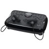 everfit vibration machine platform vibrator with resistance rope home gym black Black vibration platform exercise machine with resistance bands.