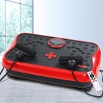 fit h vp s rd 202502281208 00.jpg Red vibration exercise machine with remote control.