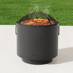 grillz fire pit bbq portable deep bowl outdoor fireplace Modern round outdoor fire pit.
