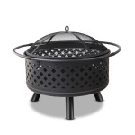 fpit diamond 30 00.jpg Black outdoor fire pit with mesh cover
