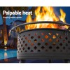 grillz fire pit bbq grill 76cm Outdoor fire pit with flames at night.