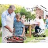 Family barbecue with safe grill design