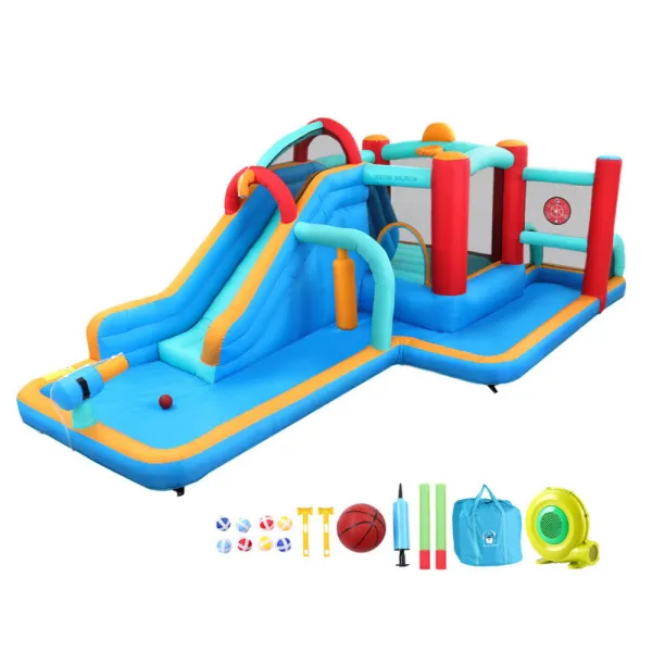 Kids inflatable water slide play centre.