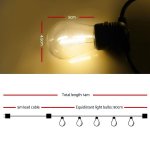 jingle jollys 14m led festoon string lights christmas wedding party outdoor Diagram of 14m string light bulbs setup.