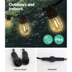 jingle jollys 14m led festoon string lights christmas wedding party outdoor IP44 waterproof outdoor string lights, easy to connect.
