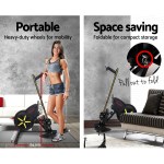 Compact exercise bike, portable and foldable for storage.