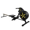 everfit rowing machine air rower exercise fitness gym home cardio Black and yellow rowing machine
