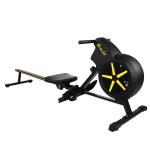Black and yellow rowing machine