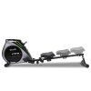 everfit rowing machine rower elastic rope resistance fitness home cardio silver Foldable rowing machine with adjustable seats.