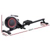 everfit rowing machine 16 levels foldable magnetic rower gym cardio workout Exercise rowing machine with dimensions in centimetres.
