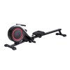 everfit rowing machine 16 levels foldable magnetic rower gym cardio workout Modern black rowing machine with red accents