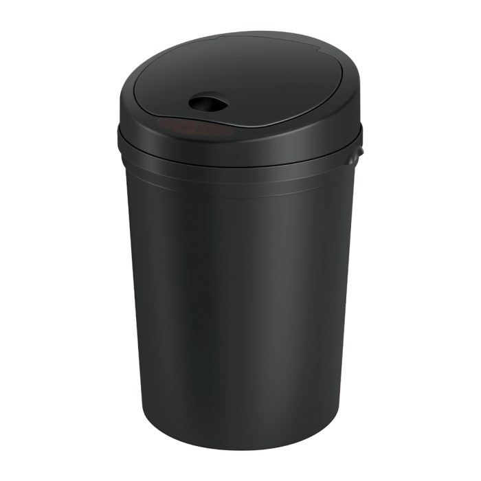 sb 9lr10 bk 202506241501 00.jpg Black rubbish bin with a closed lid
