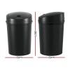 devanti sensor bin motion rubbish bins kitchen automatic trash can black 9l Black bin, 38cm tall, 25cm diameter.