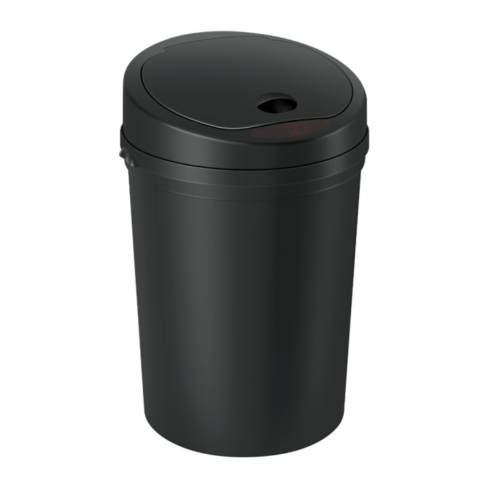 devanti sensor bin motion rubbish bins kitchen automatic trash can black 9l Black rubbish bin with lid and sensor