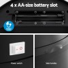 devanti sensor bin motion rubbish bins kitchen automatic trash can black 9l Device with battery slot, power switch, and handles.