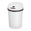 White sensor bin with lid closed.
