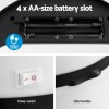 Battery slot, power switch, and side handles shown