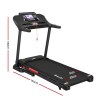 everfit treadmill electric auto incline home gym fitness exercise machine 520mm Black treadmill with dimensions 130x150cm, display panel
