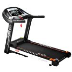Home gym treadmill with digital display.