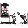 everfit treadmill electric home gym fitness exercise machine w/ massager 480mm Multifunctional treadmill dimensions and design features.