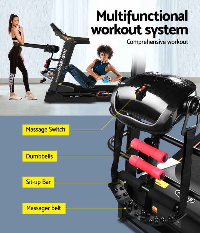 Home gym with massage and workout features