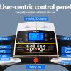 everfit treadmill electric home gym fitness exercise machine w/ massager 480mm Treadmill control panel with LCD and controls.