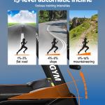 Treadmill with 15 incline levels for varied training.