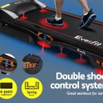 Everfit treadmill with double shock control system.
