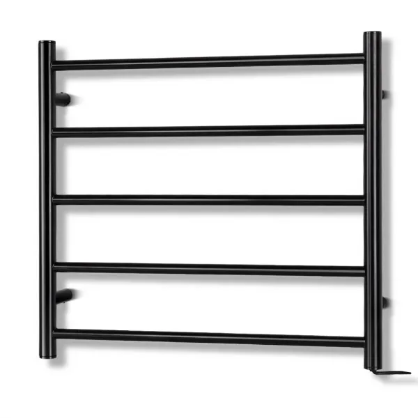 tw c wall 5 bk 00.jpg Black heated towel rail for bathroom use.