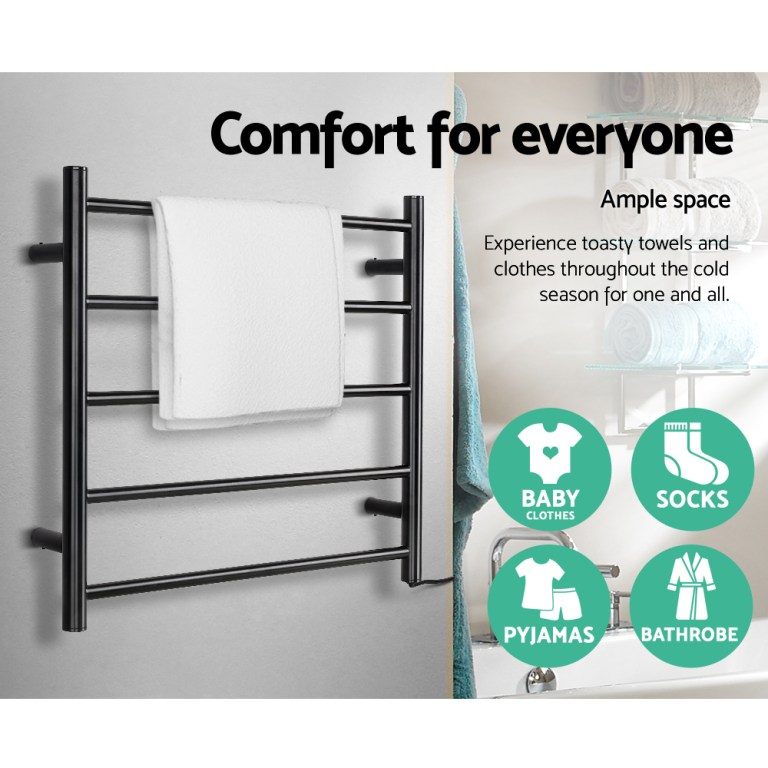 Towel rack with space for drying clothes