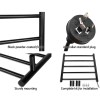 Towel rack with black finish and Australian plug.