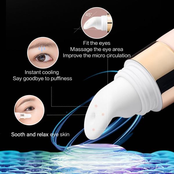 Eye cream applicator for soothing and reducing puffiness.